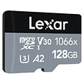 Lexar Professional SILVER 128GB microSDXC Memory Card with Adapter, Class 10, UHS-I (LMS1066128G-BAU