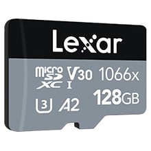 Lexar Professional SILVER 128GB microSDXC Memory Card with Adapter, Class 10, UHS-I (LMS1066128G-BAU