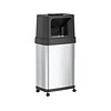 iTouchless Stainless Steel Trash Can with Dual Push Lid, 18-Gallon, Brushed (IT18DPS)