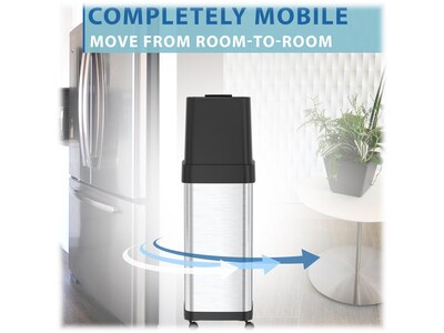 iTouchless Stainless Steel Trash Can with Dual Push Lid, 18-Gallon, Brushed (IT18DPS)