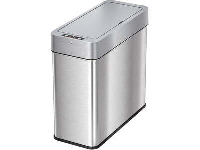 iTouchless Stainless Steel Left Sensor Trash Can, 4-Gallon, Silver (SG04SSL)