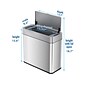 iTouchless Stainless Steel Right Sensor Trash Can, 4-Gallon, Silver (SG04SSR)