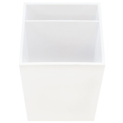 JAM Paper® Plastic Pen Holder, White, Desktop Pencil Cup, Sold Individually (341wh)