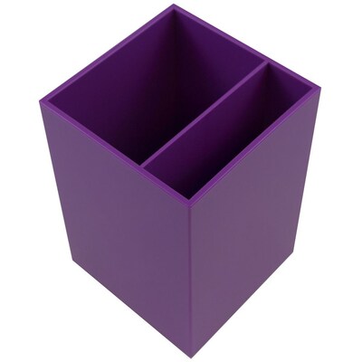 JAM Paper® Plastic Pen Holder, Purple, Desktop Pencil Cup, Sold Individually (341pu)