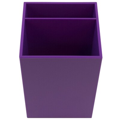 JAM Paper® Plastic Pen Holder, Purple, Desktop Pencil Cup, Sold Individually (341pu)