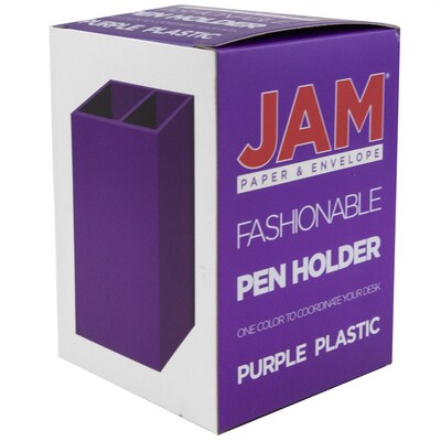 JAM Paper Plastic Pen Holder, Purple (341pu)