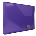 JAM Paper® Plastic Box Portfolio with Side Buckle, 9.75 x 13.5 x 1.5, Purple, Sold Individually (527purple)