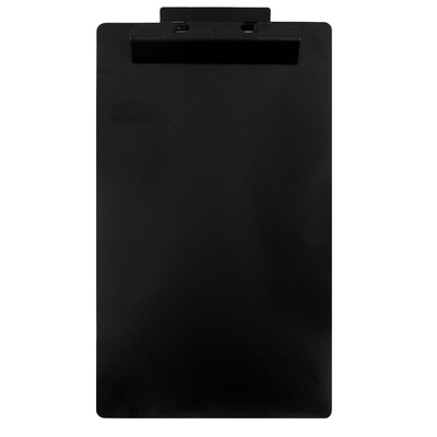 JAM Paper® Aluminum Premium Clipboard with Hinge, Legal Size, 9 x 15 1/2, Black Clip Board, Sold Ind