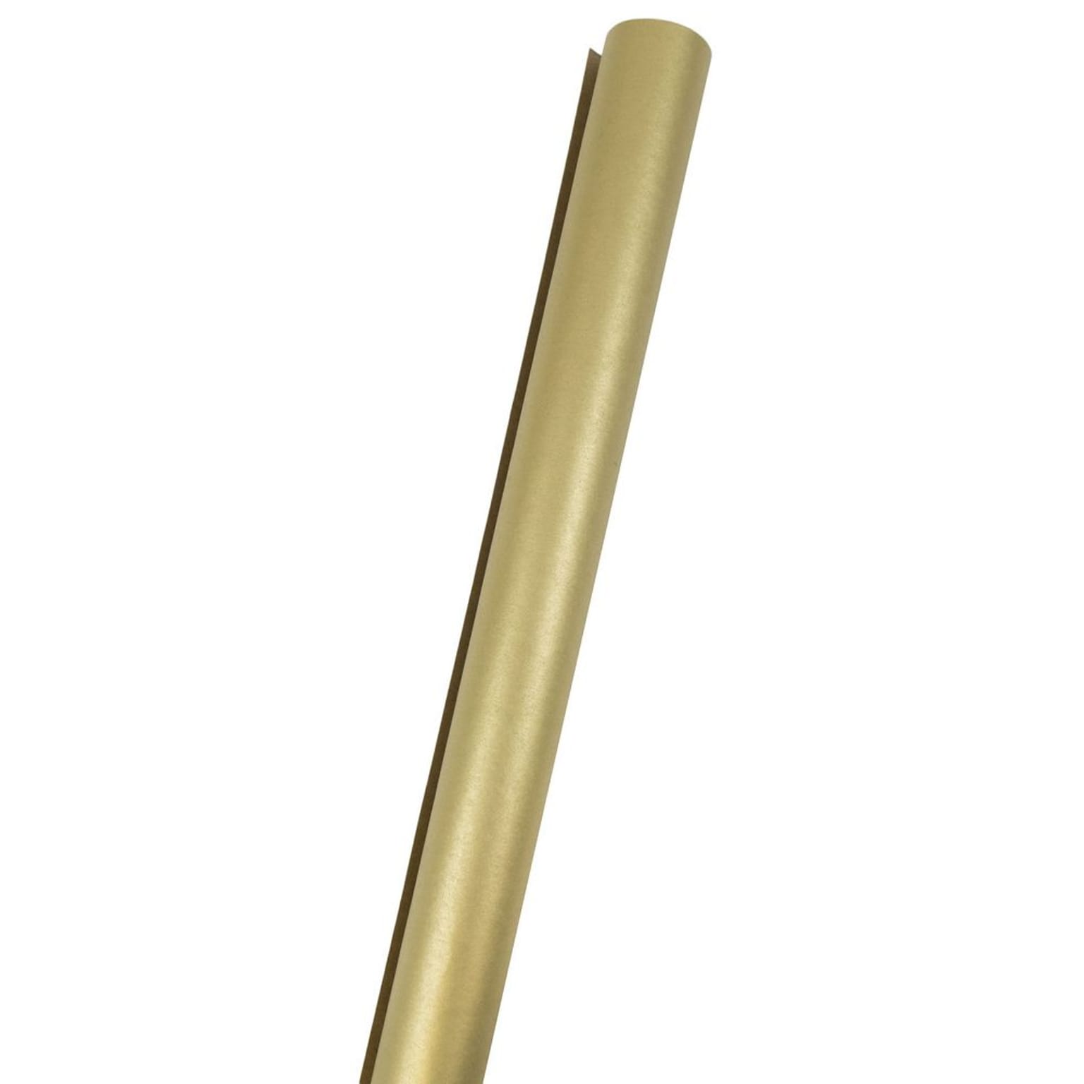 JAM Paper Wrapping Paper, 25 Sq. ft. x 30, Gold Kraft (165K25go)