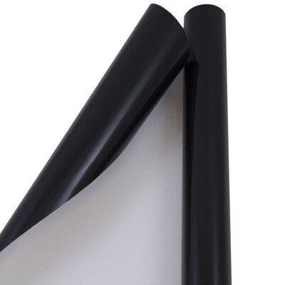 JAM Paper Wrapping Paper, 25 Sq. ft. x 30, Black (165S25bl)
