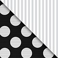 JAM Paper® Industrial Size Wrapping Paper Rolls, Black & Silver, 1/4 Ream (520 Sq. Ft), Sold Individually (165J99130208)