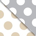JAM Paper Industrial Size Wrapping Paper Rolls, Gold & Silver Dot, 1/2 Ream (1042.5 Sq. Ft), Each (165J99030417)