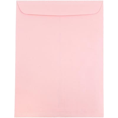 JAM Paper Open End Catalog Premium Envelopes, 9 x 12, Baby Pink Pastel, 10/Pack (312812930B)