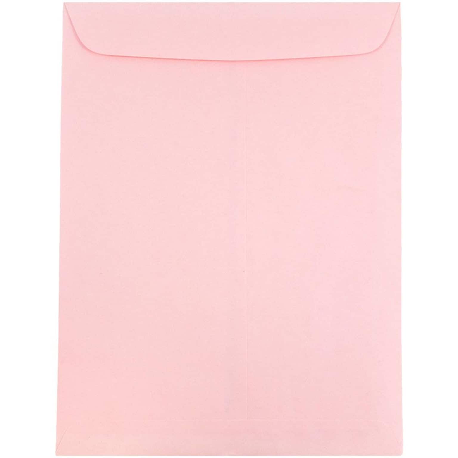 JAM Paper Open End Catalog Premium Envelopes, 9 x 12, Baby Pink Pastel, 10/Pack (312812930B)