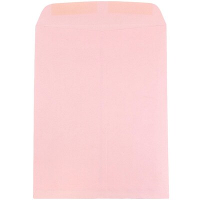 JAM Paper Open End Catalog Premium Envelopes, 9" x 12", Baby Pink Pastel, 10/Pack (312812930B)