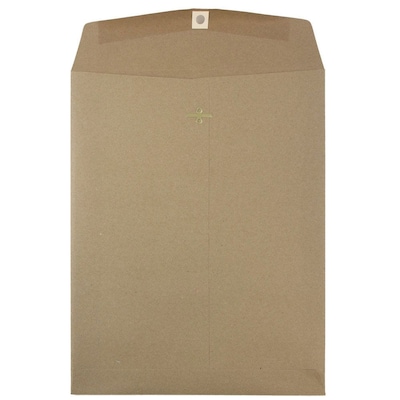 JAM Paper 10 x 13 Open End Catalog Envelopes with Clasp Closure, Brown Kraft Paper Bag, 50/Pack (563