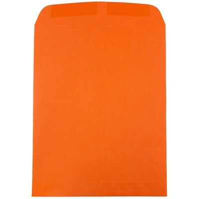 JAM Paper 9 x 12 Open End Catalog Colored Envelopes, Orange Recycled, 25/Pack (80410a)