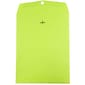 JAM Paper 10 x 13 Open End Catalog Colored Envelopes with Clasp Closure, Ultra Lime Green, 25/Pack (v0128186a)