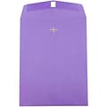 JAM Paper 10 x 13 Open End Catalog Colored Envelopes with Clasp Closure, Violet Purple Recycled, 25/