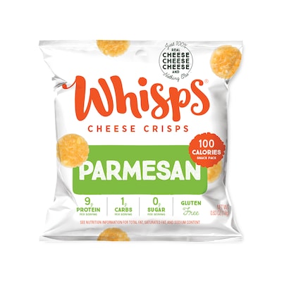 Whisps Parmesan Cheese Crisps, 0.63 oz, 28/Pack (307-00224)