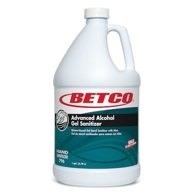 Betco Advanced Alcohol Gel Hand Sanitizer, Light Fresh, 1 Gal., 4/Carton (79604-00)