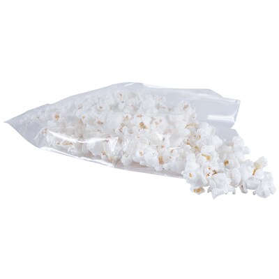 JAM Paper Cello Bags, Medium, 3 1/2" x 2" x 7 1/2", Clear, Bulk 100 Bags/Pack (FDA3B)