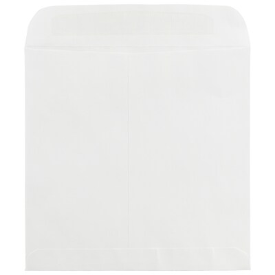 JAM Paper 11.5" x 11.5" Large Square Invitation Envelopes, White, 100/Pack (03992321B)