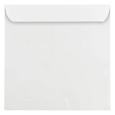 JAM Paper 12.5 x 12.5 Large Square Invitation Envelopes, White, 100/Pack (03992322B)