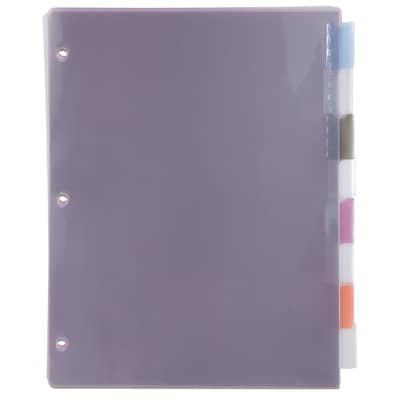 JAM Paper Poly Dividers, 8-Tab, Assorted Colors, 6 Packs (375032922A)