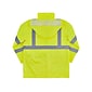 Ergodyne GloWear 8366 Lightweight High-Visibility Rain Jacket, ANSI Class R3, Lime, Medium (24333)