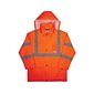 Ergodyne GloWear 8366 Lightweight High-Visibility Rain Jacket, ANSI Class R3, Orange, Medium (24363)