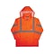 Ergodyne GloWear 8366 Lightweight High-Visibility Rain Jacket, ANSI Class R3, Orange, X-Large (24365