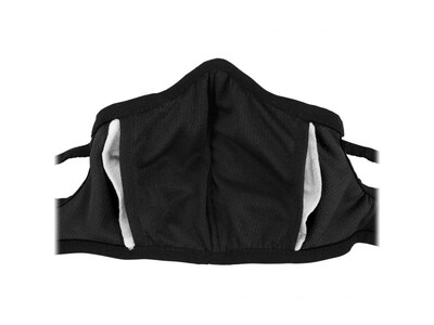 Ergodyne Skullerz Reusable Cloth Contoured Face Cover Mask with Filter, Large/Extra-Large, Black (48822)