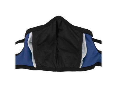 Ergodyne Skullerz Reusable Cloth Contoured Face Cover Mask with Filter, Large/Extra-Large, Blue (48842)