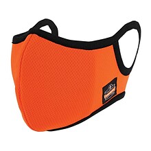 Ergodyne Skullerz Reusable Cloth Contoured Face Cover Mask with Filter, Small/Medium, Orange (48827)