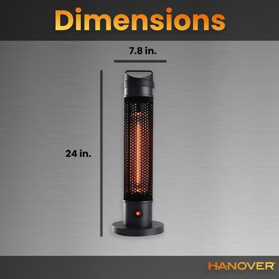 Hanover 800-Watt Electric Heater, Black (HAN1056IC-BLK)