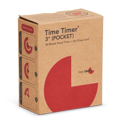 Time Timer 60 Minute Visual Timer 3", Plastic (TTMTT03BW)