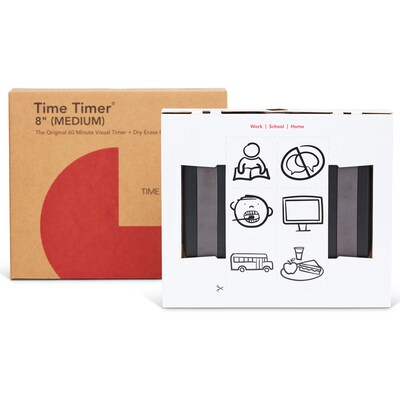 Time Timer 60 Minute Visual Timer 8", Plastic (TTMTT08BW)