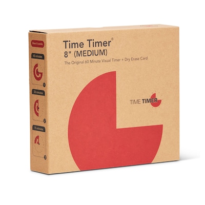 Time Timer 60 Minute Visual Timer 8", Plastic (TTMTT08BW)