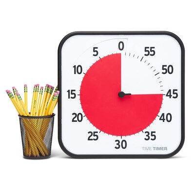 Time Timer 60 Minute Visual Timer 12", Plastic (TTMTT12BW)