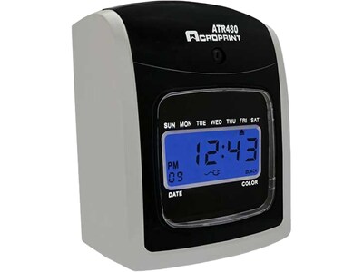 Acroprint ATR480 Punch Card Time Clock System, Black/White (01-0285-000)