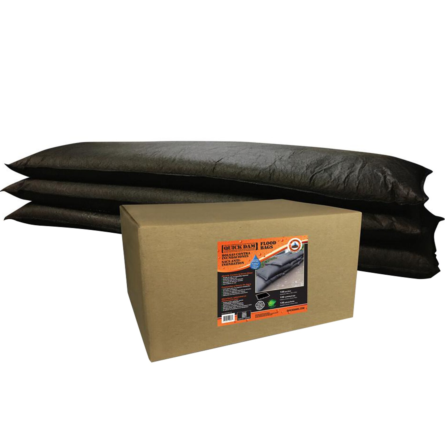 Quick Dam Jumbo Flood Bag, 48, Up to 8 Gal., 25/Box (QD1248-25)