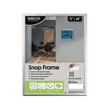 Seco Aluminum Snap Poster Frame, 11 x 14, Silver (SN1114R-SV)