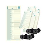 Acroprint Authentic Time Card with Ribbon for M125/M150 Green Time Clock, 250/Pack (01-0296-010)