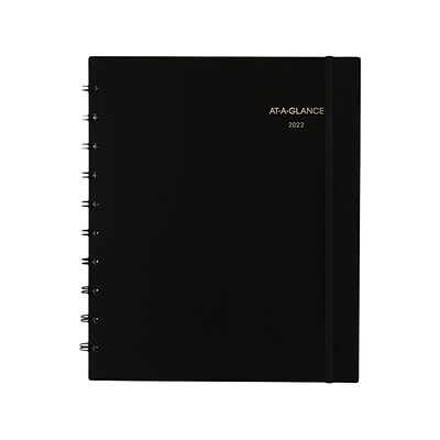 2022 AT-A-GLANCE 8.75 x 11 Weekly/Monthly Appointment Book Planner, Move-A-Page, Black (70-950E-05-22)