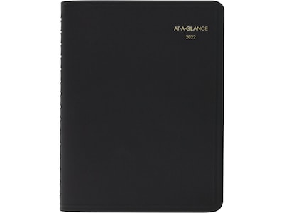 2022 AT-A-GLANCE Four-Person Group 8 x 11 Daily Appointment Book, Black (70-822-05-22)