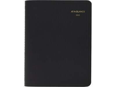 2022 AT-A-GLANCE Four-Person Group 8 x 11 Daily Appointment Book, Black (70-822-05-22)