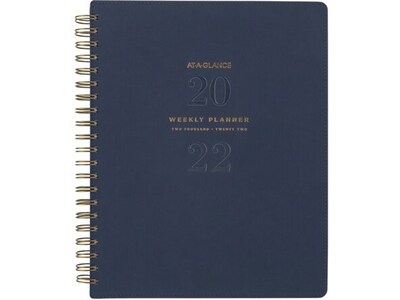 2022-2023 AT-A-GLANCE Signature Collection 8.5 x 11 Weekly/Monthly Planner, Navy (YP905-2022)