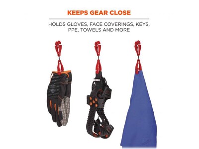 Squids 3420 Swiveling Glove Clip Holder with Dual Clips, 6/Pack (19413)