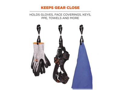 Squids 3420 Swiveling Glove Clip Holder with Dual Clips, 6/Pack (19412)